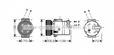 AVA QUALITY COOLING olk413 -  Компрессор, кондиционер